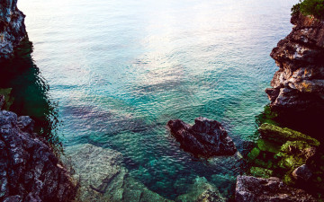 Картинка природа побережье вода скалы камни