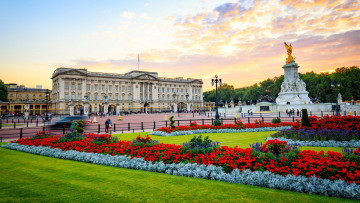 Картинка города лондон+ великобритания buckingham palace