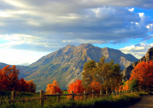 Обои картинки фото природа, горы, осень