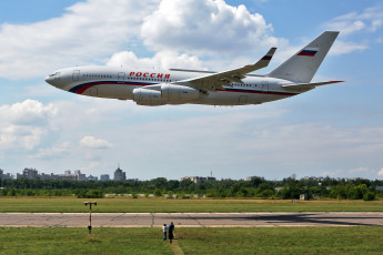 Картинка ил-+96 авиация пассажирские+самолёты ил- 96 самолёт россия полоса взлёт аэродром