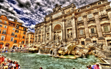 Картинка la fontana di trevi города рим ватикан италия