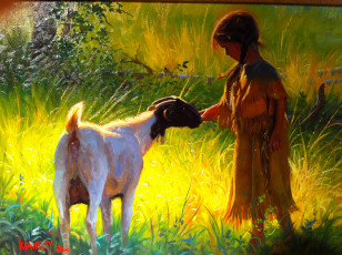 Картинка mark keathley рисованные коза индеанка