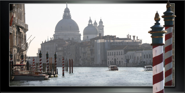 Обои картинки фото города, венеция, италия, канал, собор, купол