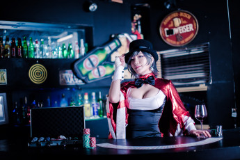 Картинка разное cosplay+ косплей бармен девушка