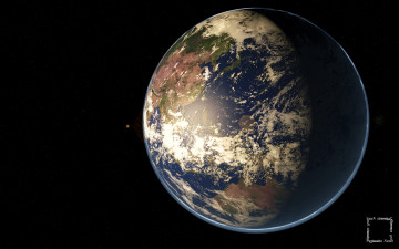 Картинка космос земля 3д