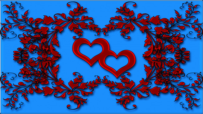 Обои картинки фото векторная графика, сердечки , hearts, цвета, фон, узор