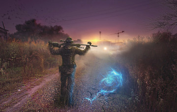 Картинка видео+игры stalker аномалия art Чернобыль сталкер снайпер