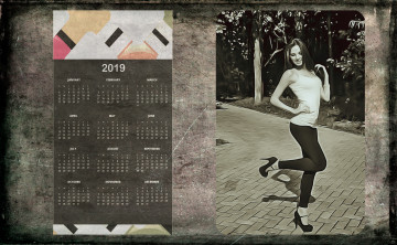 Картинка календари компьютерный+дизайн девушка движение танец прыжок