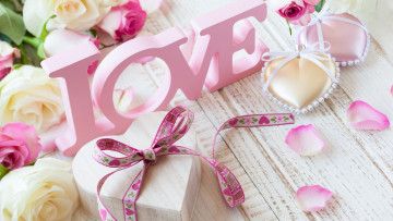 Картинка праздничные день+святого+валентина +сердечки +любовь буквы любовь сердечки цветы подарки