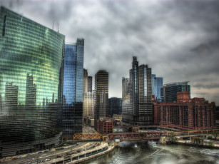 Картинка города Чикаго сша река