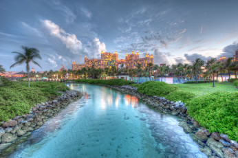 Картинка nassau bahamas города пейзажи багамы река камни пальмы казино