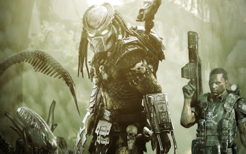 Картинка alien vs predator видео игры aliens оружие хищник