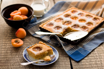Картинка еда пироги выпечка абрикосы пирог
