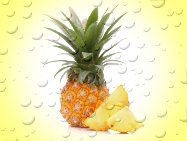 Обои картинки фото еда, ананас, фон, фрукт, капли, пузыри, background, fruit, pineapple, drops, bubbles