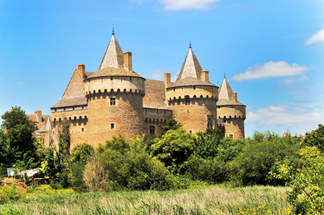Обои картинки фото chateau de suscinio франция, города, замки франции, ландшафт, замок, франция, chateau, de, suscinio