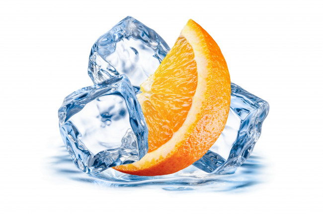 Обои картинки фото еда, цитрусы, цитрус, лед, апельсин