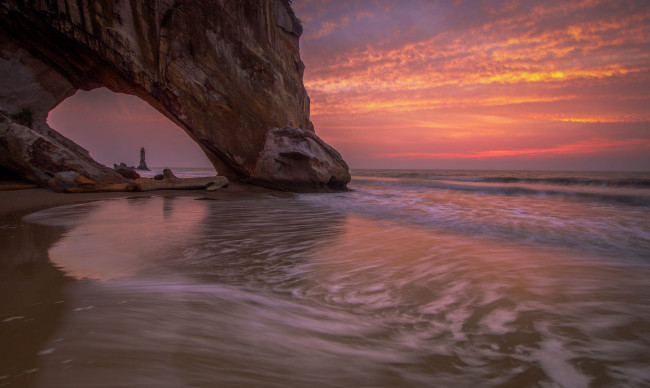 Обои картинки фото природа, побережье, арка, скала