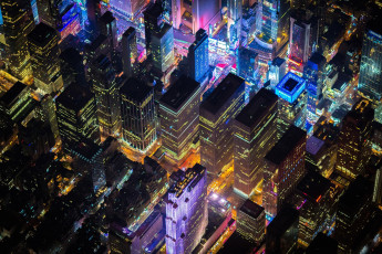Картинка города нью-йорк+ сша город панорама здания дома огни