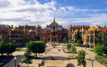 Картинка города барселона+ испания сквер