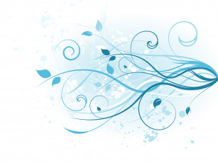 Картинка векторная+графика природа+ nature design blue floral background