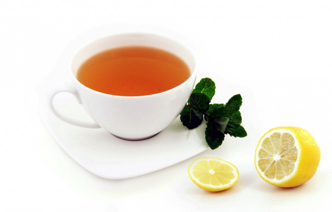 Обои картинки фото еда, напитки,  Чай, чай, мята, лимон