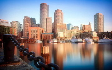 Картинка города бостон+ сша небоскребы