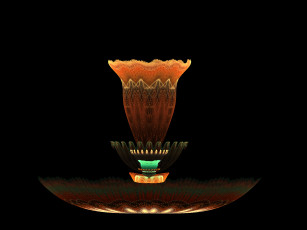 Картинка 3д графика fractal фракталы абстракция узор ваза