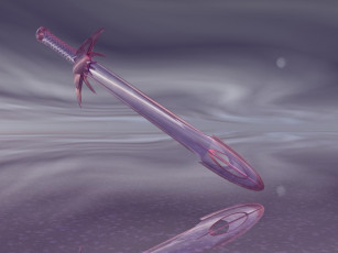 Картинка 3д графика military фиолетовый меч
