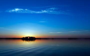 Картинка природа реки озера горизонт закат озеро