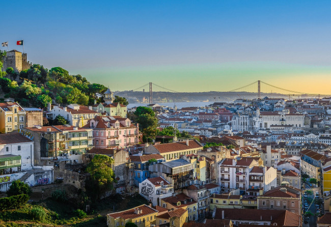 Обои картинки фото lisbon, города, лиссабон , португалия, обзор