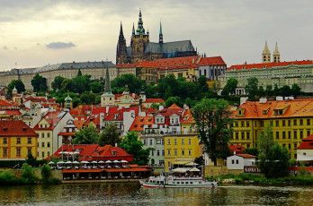 Картинка города прага+ Чехия влтава