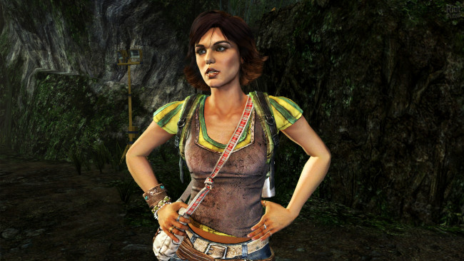 Обои картинки фото видео игры, uncharted,  golden abyss, женщина, скалы