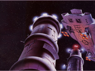 Картинка фэнтези космические корабли звездолеты станции