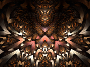 Картинка 3д графика fractal фракталы узор тёмный абстракция