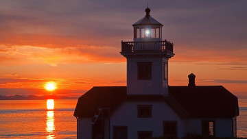 Картинка the lighthouse природа маяки закат маяк океан