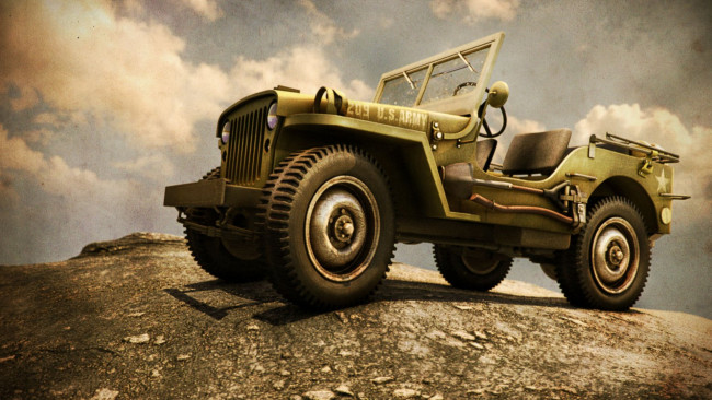 Обои картинки фото jeep, willys, 1942, техника, военная, джип, виллис, сша, 2-я, мировая