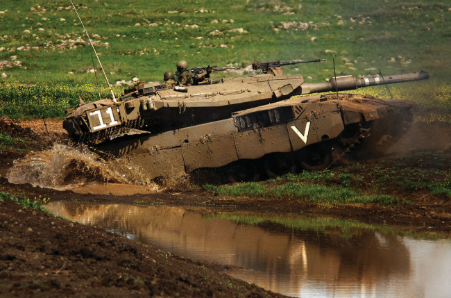Обои картинки фото меркава, техника, военная, танк, грязь