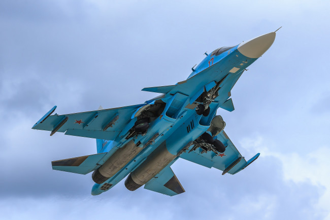 Обои картинки фото su-34 fullback, авиация, боевые самолёты, бомбардировщик