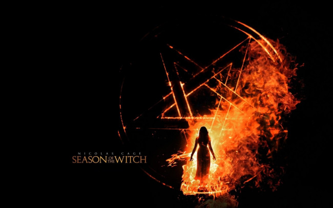 Обои картинки фото кино фильмы, season of the witch, девушка, огонь, знак