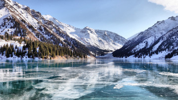 Картинка природа реки озера горы лёд озеро