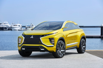 Картинка автомобили mitsubishi 2015г желтый concept ex