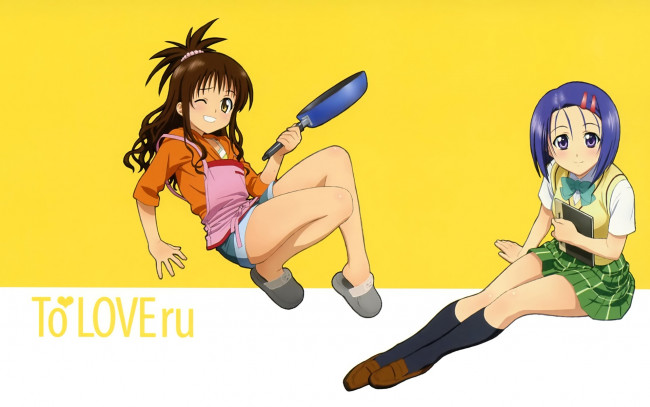 Обои картинки фото аниме, to love ru, фон, взгляд, девушка
