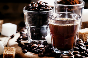 Картинка еда кофе +кофейные+зёрна кофейные зерна напиток стакан