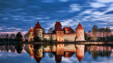обоя trakai castle lithuania, города, тракайский замок , литва, trakai, castle, lithuania