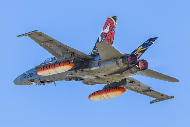 Обои картинки фото ef-18a, авиация, боевые самолёты, истребитель