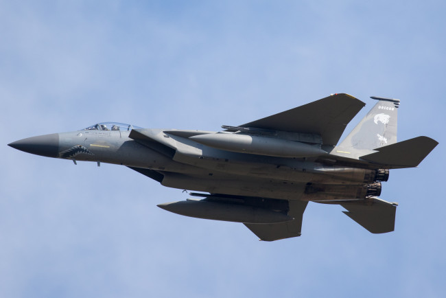 Обои картинки фото f-15c eagle, авиация, боевые самолёты, истребитель