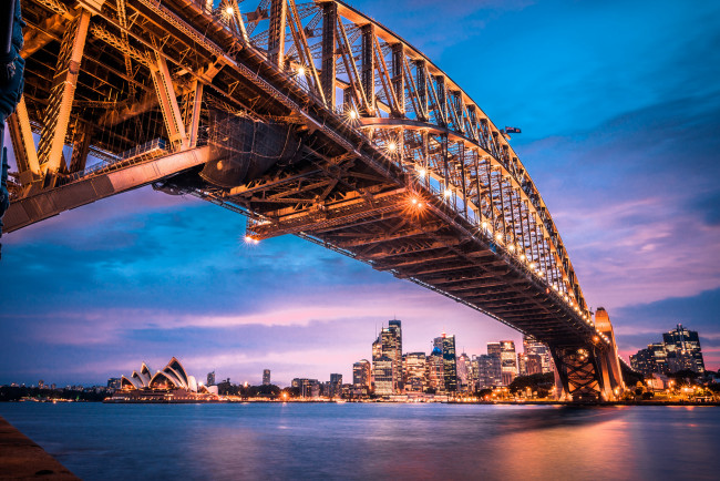 Обои картинки фото sydney harbour bridge, города, сидней , австралия, гавань, мост