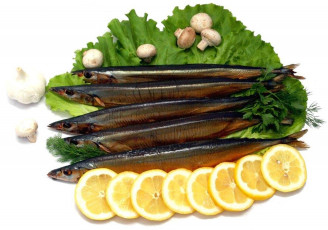 Картинка еда рыба +морепродукты +суши +роллы зелень лимон грибы