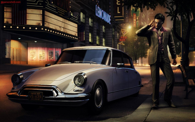 Обои картинки фото видео игры, mafia ii, машина, улица, здание, человек