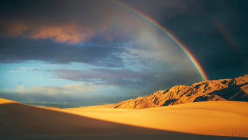 Картинка rainbow+over+death+valley california природа радуга rainbow over death valley